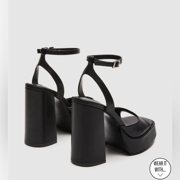 STEVE MADEN Carolyn Black Leather NWB - Picture 5 of 15